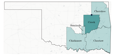 oklahoma tribe map