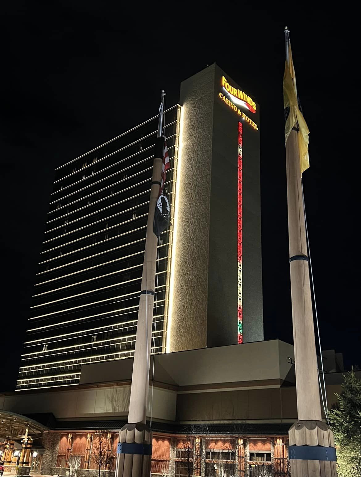 Four Winds South Bend Hotel is the tallest building in South Bend, Ind. (Photo/Eugene Magnuson for Native News Online)