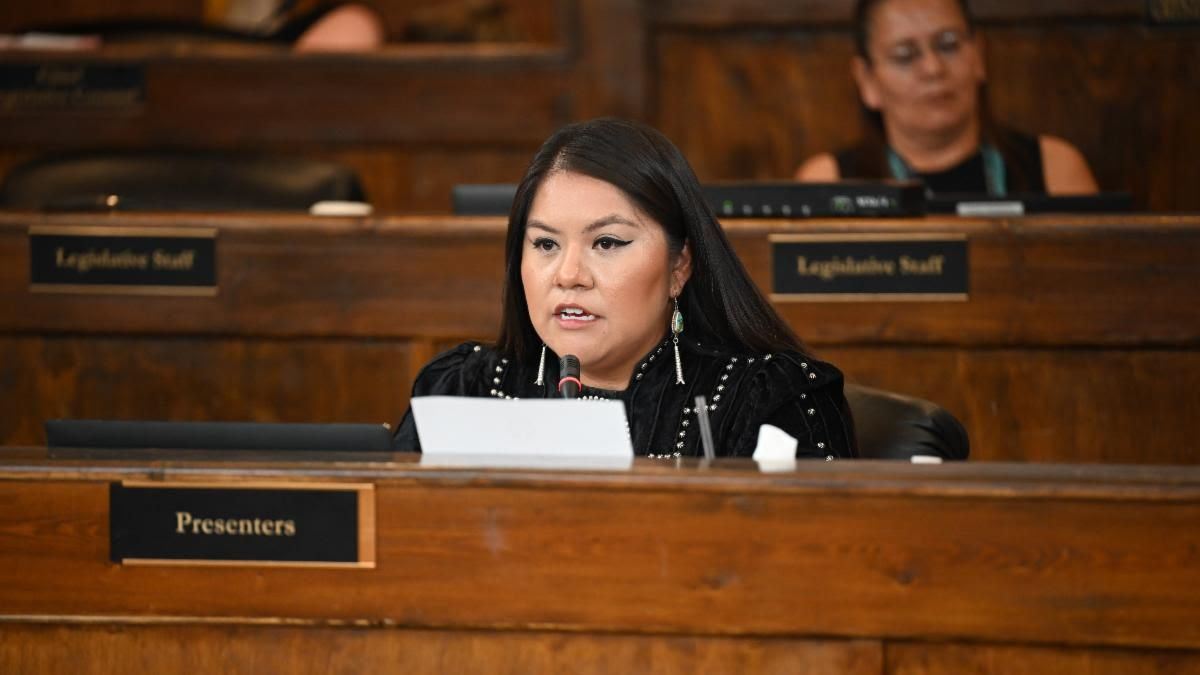 Budget and Finance Chair Shaandiin Parrish sponsored legislation approving the Navajo Nation’s FY2026 Comprehensive Budget. (Photo/Navajo Nation)