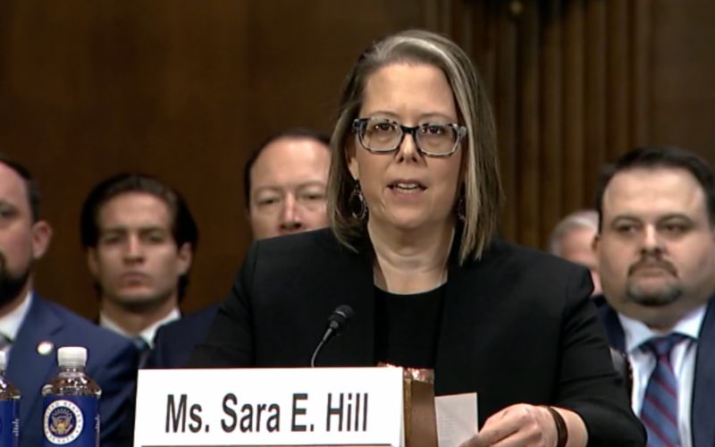 Sara Hill, nominee for federal judge in Oklahoma, testifies before the Senate Judiciary Committee on Nov. 15, 2023. (photo/U.S. House webcast screenshot)