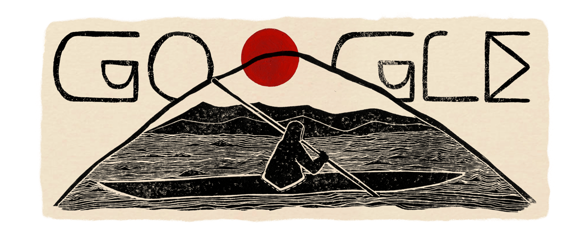 Google is celebrating Native American Heritage Month with this doodle of a kayak.