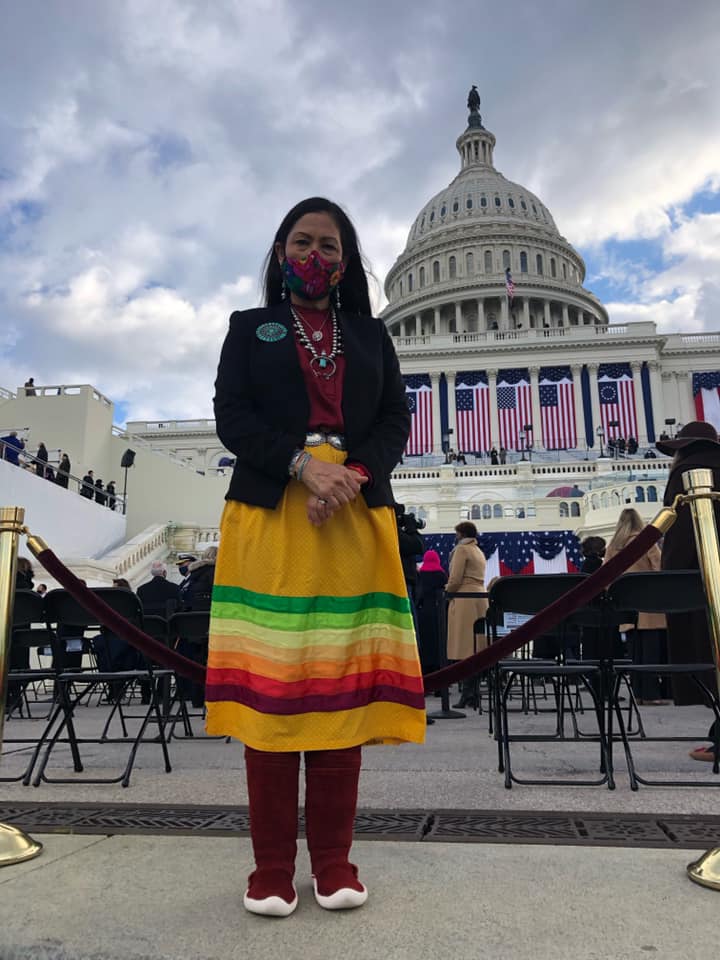 Rep. Deb Haaland at President Joe Biden's inauguration.
