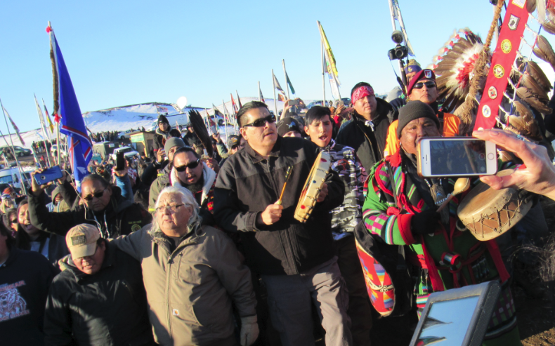 Thousands gathered at Standing Rock to protest the Dakota Access pipeline. Native News Online photograph by Levi Rickert