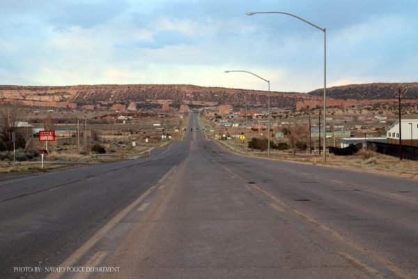 Window Rock, Ariz., the capital city of the Navajo Nation, is under of reservation-wide 57-hour curfew designed to keep people home to stop the spread of the novel conronavirus. Courtesy photograph. Window Rock, Ariz., the capital city of the Navajo Nation, is under of reservation-wide 57-hour curfew designed to keep people home to stop the spread of the novel conronavirus. Courtesy photograph.