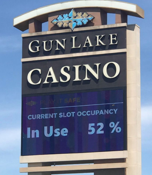 Gun Lake Casino reopened on Monday, June 8, 2020 with "Play It Safe Initiative" in place to ensure the health and safety of guests and team members are not compromised. Native News Online photographs by Levi Rickert