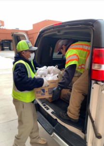 Employees did not remain idle during voluntary closure of tribal casino, but lifted a helping hand to ensure tribal citizens received essential goods.