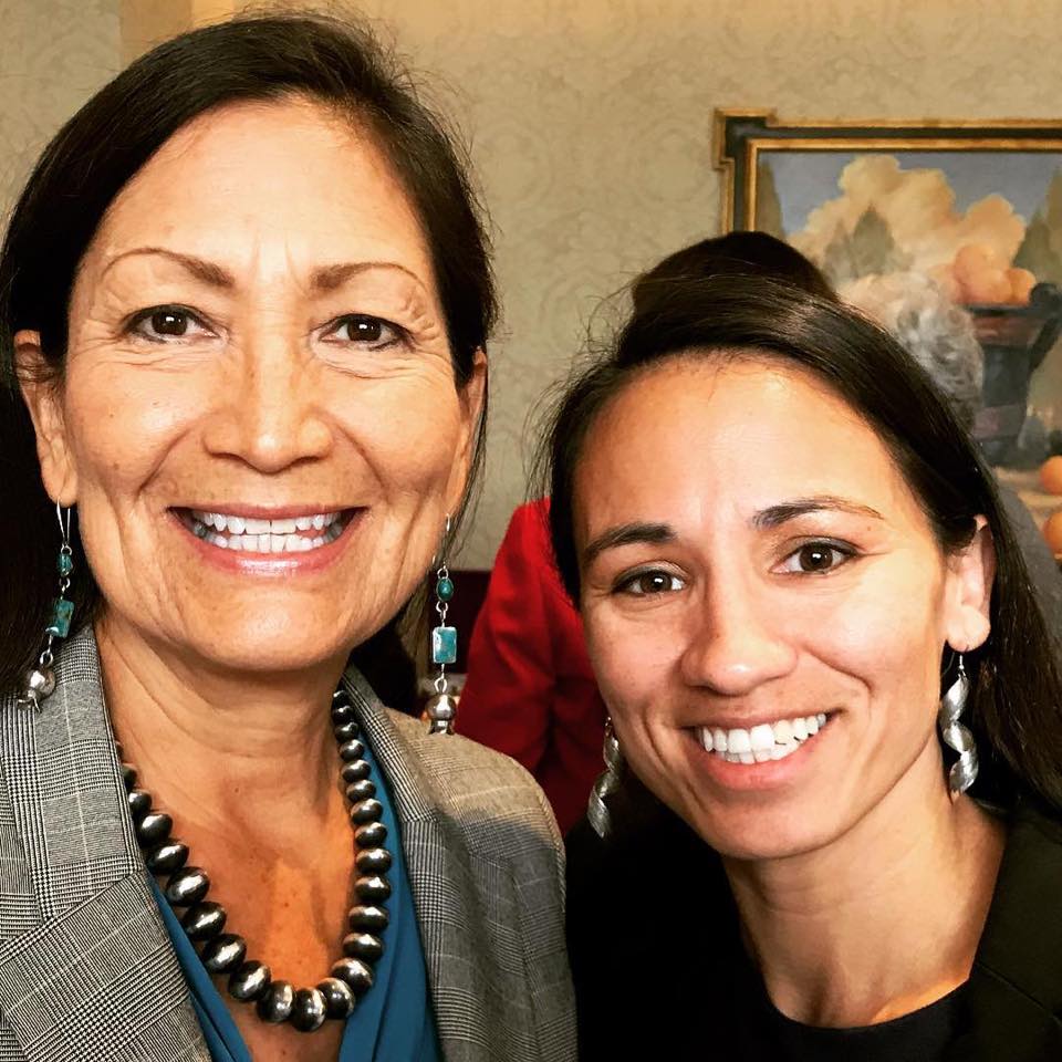 Rep. Deb Haaland (Laguna Pueblo and Rep. Sharice Davids (Ho-Chunk) 